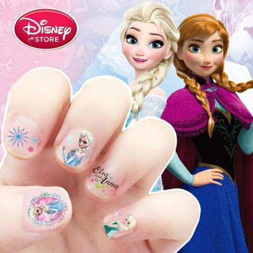 Original Disney Stickers Frozen elza Anna Tattoo Nail Sticker Disney Princess Sofia Mickey Minnie Kids Sticker for Girls Gift