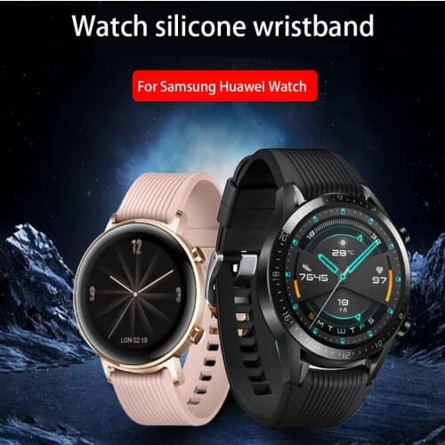 Office Original Silicone Band for Samsung Galaxy Watch 46mm High Quality Sports Strap For Classic Huawei Watch Gt2 42mm