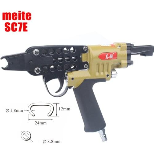 Meite SC7E Pneumatic C Ring Nailer Cage Stapler Nail Gun