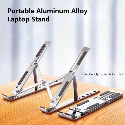 Adjustment Aluminum Alloy Laptop Stand Portable Foldable Computer Notebook Holder Ergonomic Desktop Laptop Bracket with 6 Levels