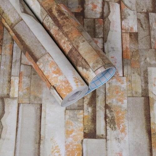 Self-adhesive Vintage Brick Textured Wallpaper For Walls Decor Embossed 3D Wall paper Rolls For Bedroom Living room Background