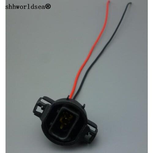 Shhworldsea 1/2/5/10/100pcs H16 5202 2504 PSX24W Bulbs Male Connector For Fog Lights Wiring Pigtail