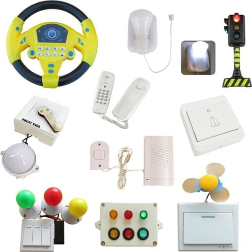 Montessori Child Plug Socket Switch Busy Board Accessories DIY Toy Education Activity Board Parts Material Basic Skills Learning