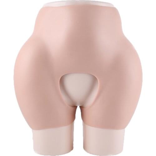 Liifun Silicone Buttock Enhancement Panties with Tube Fake Vagina Underwear for Crossdresser Transgender Shemale Cosplay