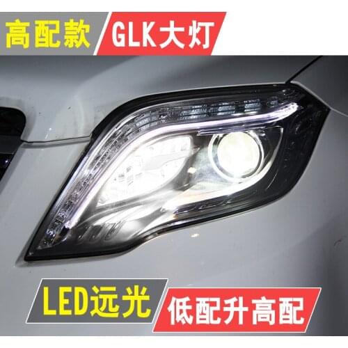 Tuning cars Headlight For Mercedes-Benz GLK GLK250 Headlights LED DRL Running lights Bi-Xenon Beam Fog lights angel eyes