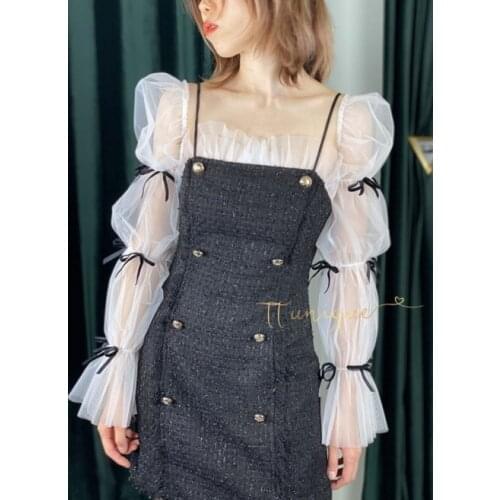 Women Elegant Lace Yarn Detachable False Puff Fake Sleeves LolitCuff ake Flare Sleeves Floral Lace Pleated Ruched False Cuffs Sw