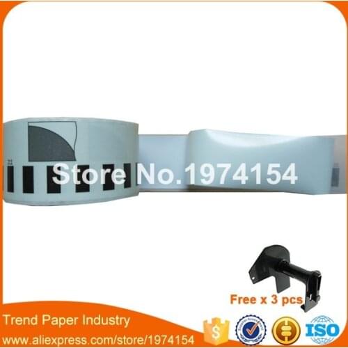 100 Refill Rolls Compatible DK-22211 Label 29mm*15.24M Continuous Compatible for Brother Label Printer DK22211 White Label