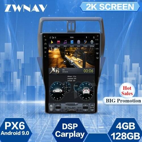 128GB Tesla Screen For Toyota Land Cruiser Prado 150 2010-2015 2016 2017 Android 9 Car Multimedia Player GPS Navi Radio Stereo U