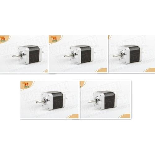 5pcs Nema17 Dual Shaft 42BYGHW811B 0.48N.m(70oz-in) 48mm 2.5A 3.1V 3D printer,cnc router mini motor step robotic
