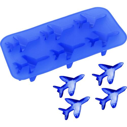 3D Airplane Shape Ice Mold Cube Ball Ice Cream Maker Jelly Pudding Fondant Chocolate Molds Silicone Mold Cake Decorating