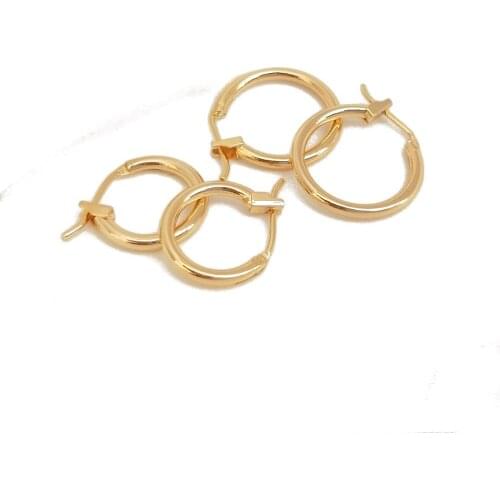 4PCS Ear Stud DIY Earrings 14K Gold Plated for Jewelry Findings Making Supplies Handmade Brass Superior Quality Accessories