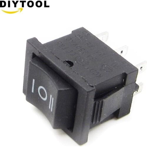 5PCS DIY DPDT Rocker Switch Power Switch Boat 3 Position 6Pin Button Latching 6A 250VAC/ 10A 125VAC On-Off-on