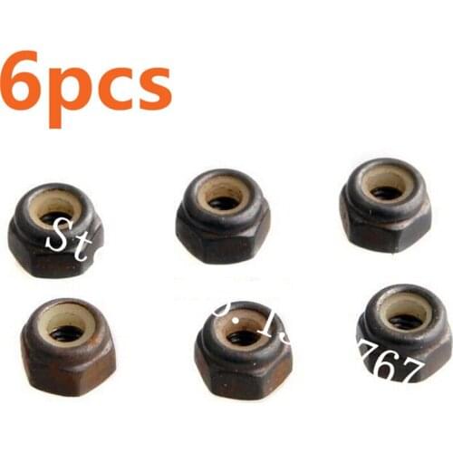 6pcs 02102 85793 Nylon Nut M3 3mm Thread - Behemoth For 1/10 HSP Hi Speed Parts RC Car Buggy Truck