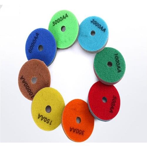 3 Inch Sponge Polishing Pad Marble Stone Fiber Elastic 8PCS