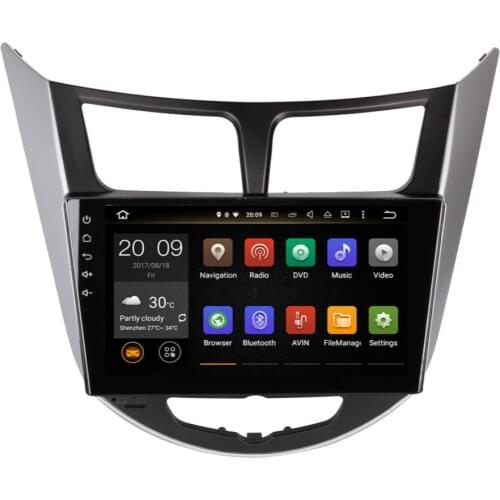 Car Stereo Screen Radio BT Android 9.0 Car GPS Player Head Unit For Hyundai Verna/Accent/Solaris/Grand Avega Hatchback 2011-2015