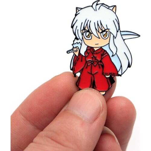 Inuyasha Enamel Pins Backpack Pins Cartoon Anime Lapel Pin Bag Brooches Hat Badge Funny Gifts Collection KB2376