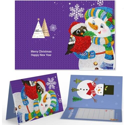 EverShine DIY Diamond Painting Cards Diamond Embroidery Mosaic Christmas Greeting Postcards Kits Handicraft Holiday Gift