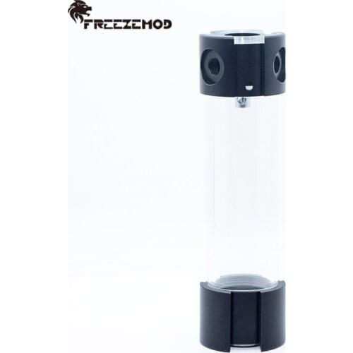 FREEZEMOD 12/17/22/27/32CM Cylindrical Reservoir Metal Cover Water Tank Colorful OD50mm Built-in Bubble Exhauster Water Cooler