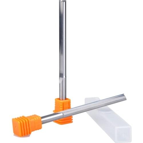 2pcs 6*62MM Two Double Straight Flute Milling Cutter, CNC Engraving Bit, Wood Router Bits Sets, Carbide End Mill