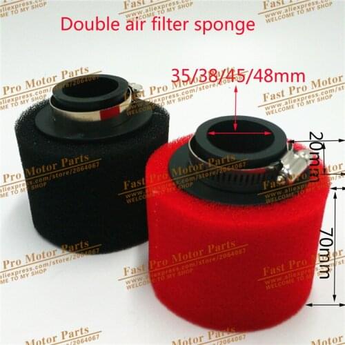 35/38/42/45/48mm Straight Foam Air Filter Sponge Cleaner 50cc Moped Scooter CG125 150cc Dirt Bike Motorcycle