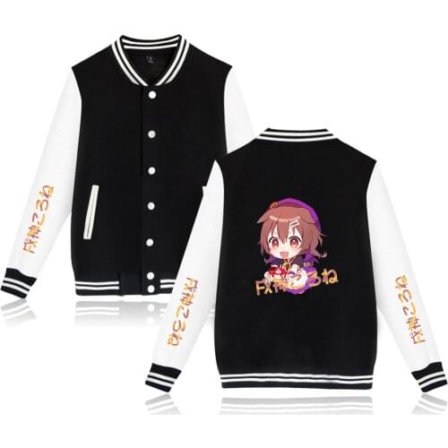 HOLOLIVE VTuber Inugami Korone Print Autumn Winter Holiday Preppy Unisex Youthful vitality Clothes Kawaii Baseball Uniform