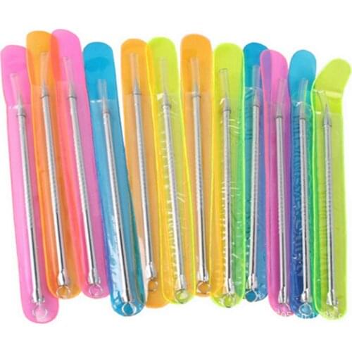 1Pc 8cm Acne Blemish Pimple Extractor Tool Blackhead Needles Comedone Silver Remover Color