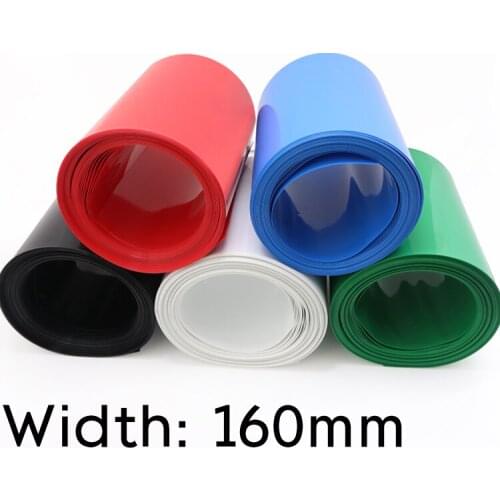 Width 160mm (Diameter 102mm) Lipo Battery Wrap PVC Heat Shrink Tubing Insulated Case Sleeve Protection Cover Flat Pack Colorful