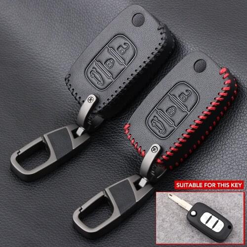 Leather Car Flip Key Case For LADA Priora Kalina Granta Vesta Xray X-Ray Cover Keyless Remote Fob Shell Holder Protector