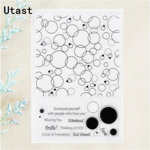 Round Bubble Clear Silicone Stamps /Transparent Rubber Stamp for DIY Scrapbooking /Photo Album Decorative Craft Making