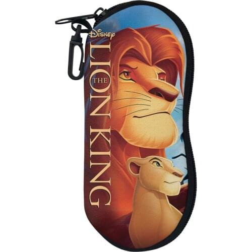Cartoon Lion King Printed Sunglasses Pouch Lightweight for Kids Eyeglass Case Glasses Bag Unisex Eyeglasses Storage Bags Zipper