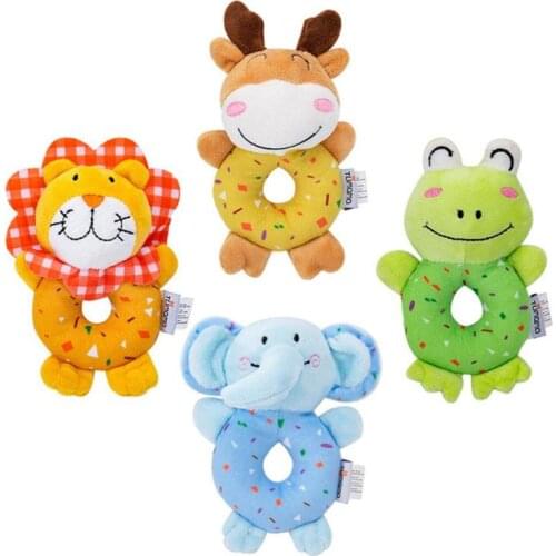 Cartoon Baby Hand Grasp Ring Bell Original Illustration Lovely Unique Rattle Doll Infant Teether Movable Puzzle Toys