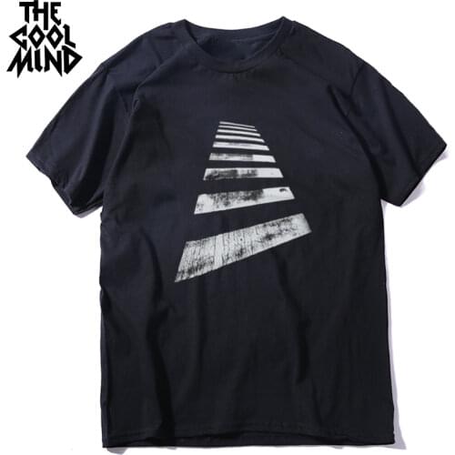 COOLMIND 100% cotton short sleeve funny cool print men T shirt casual o-neck men tshirt male fashion t-shirt mens tee shirts