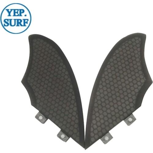 Surf Fins FCS Keel Fins black color Fiberglass Honeycomb twin fins set 2 pcs per set Sell In Surfing KEEL fins surf