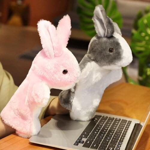 Pet Supplies 12 Kinds of Animals Shape Plush Toy Stroke a Cat or Dog Soft stuffed Hand puppet