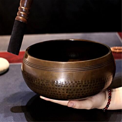 Gandhanra Handmade Unique Vintage 4.0"-7.9" Tibetan Full Moon Singing Bowl For Sound Healing,Meditation,Chakra,Relaxation,Yoga