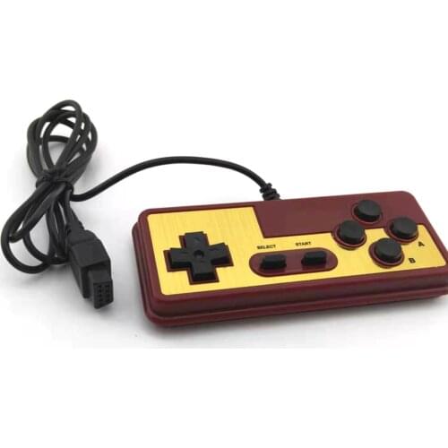 Japanese console gamepad 8-bit style 9 Pin Plug Cable With Turbo A B Button Controller For N-E-S for F-C joystick handle