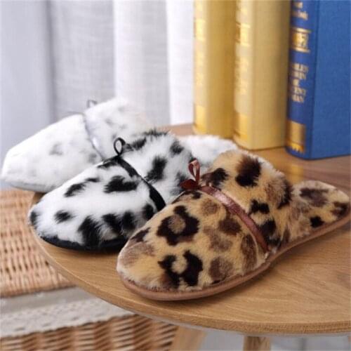 Winter warm furry slippers women plush home slippers indoor non-slip shoes womens fluffy sliders Ladies floor faux fur slides