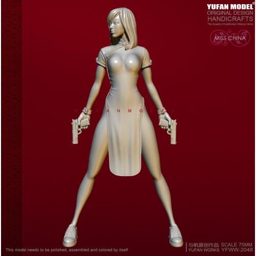 1/24 Yufan Model Resin figure Kits beauty model self-assembled YFWW-2049