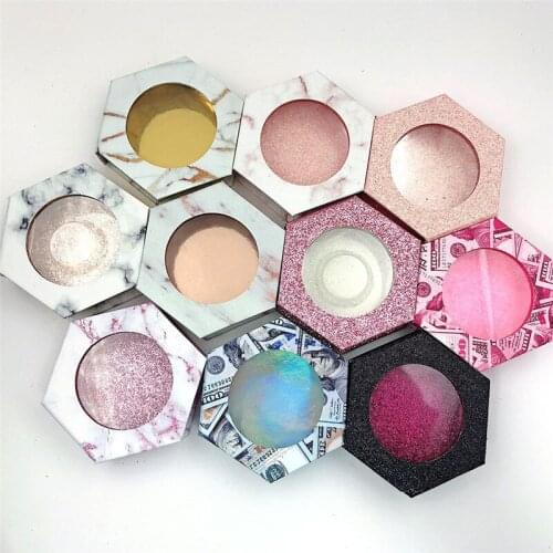 1pc Multi-color Hexagon False Eyelash Packaging Lash Box Empty Case Holder Organizer False Eyelashes Case