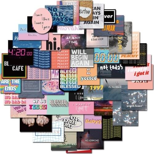 10/50PCS Diary of Lost Decorative Stationery Mini Stickers Set Scrapbooking DIY Diary Album No Bad Days Stick Lable Stationery