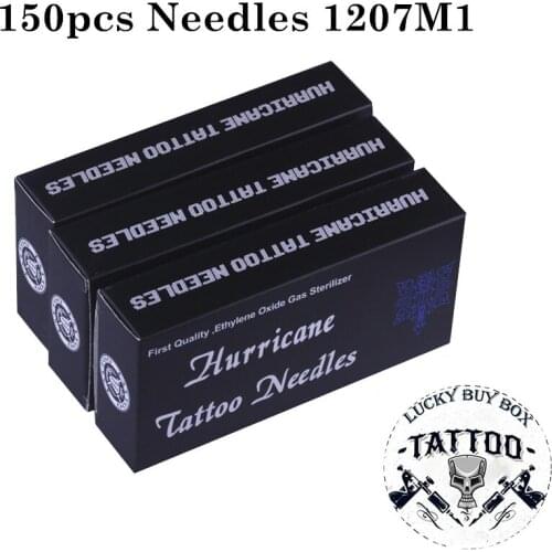 150pcs Tattoo Needles 1207M1 Assorted Sterilized Needle Microblading Manual Tatu Needle For Permanent Makeup Body Art