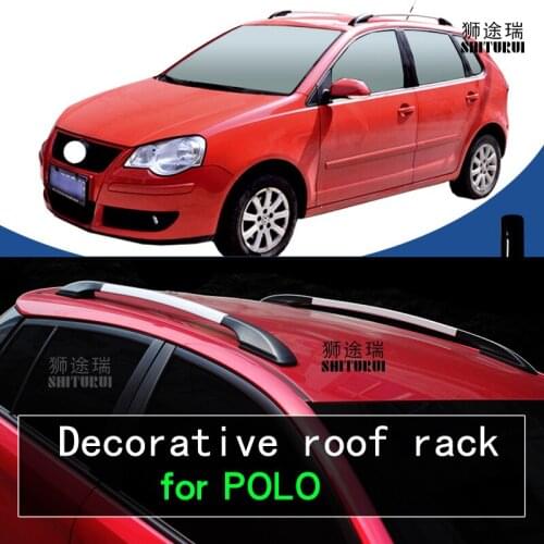 2Pcs Roof bars For V W POLO hatchback 2014 2019 2018 17 Aluminum Alloy Side Bars Cross Rails Roof Rack Luggage