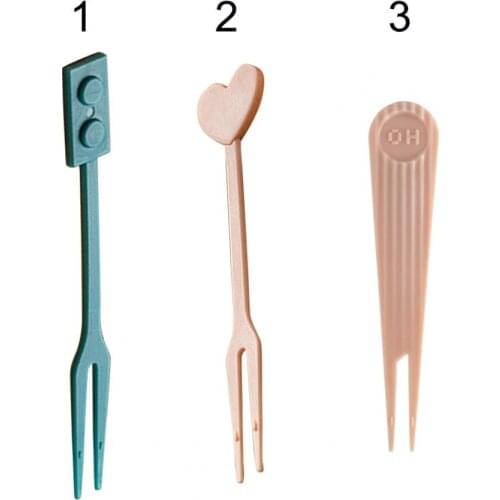 36Pcs/Set Fruit Fork Disposable Portable Plastic Fruit Fork Dessert Pick Tableware for Kids