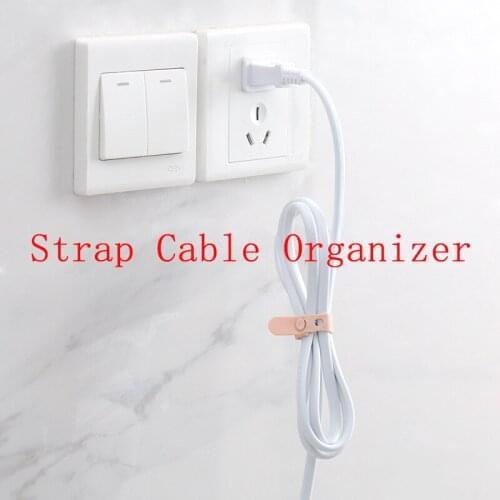 4PCS Reusable Cord Organizer Keeper Holder, Fastening Cable Ties Straps For Earbud Headphones Phones Wire Wrap Managemen
