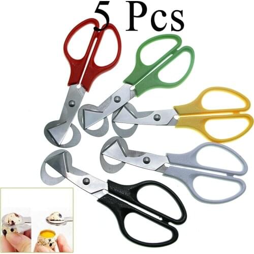 5PCS Stainless Steel Quail Pigeon Cutter Shell Cigar Bird Egg Scissor Opener Cracker Kitchen Clipper Housewife Knife Blade Tool