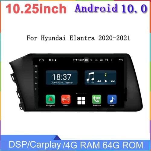 10.25inch big touch screen android 10 car radio player for Hyundai Elantra 2020 2021 car multimedia gps navigation wifi BT