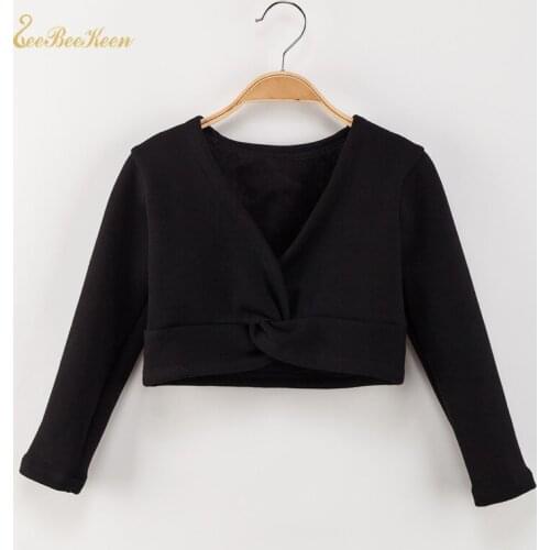 Kids Cotton Long Sleeve Dancewear Coat Plus velvet winter Thick Ballet Wrap Top Winter Autumn Warm Cardigan Square Dance Clothes