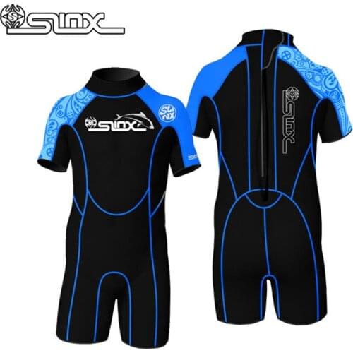 SLINX 2mm Neoprene Children Kids Wetsuit Scuba Diving Suit Swimming Surfing Snorkeling Body Boarding Water Park Swimwear