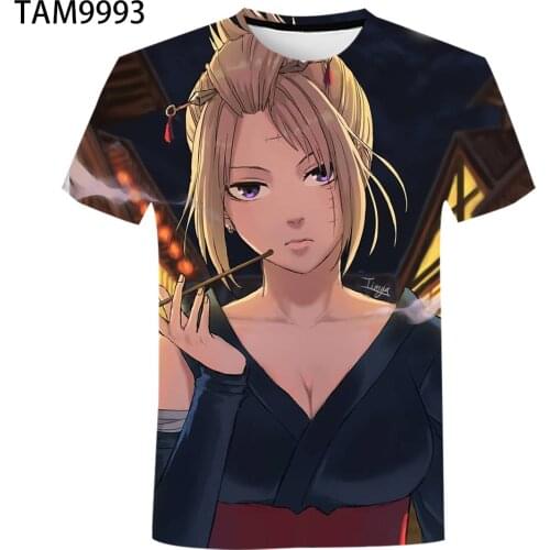 Gintama T-Shirt 3D printing Summer Mens T-Shirt Holiday Anime T-Shirt Fashion Womens Sports Shirt Beach Mens Clothing