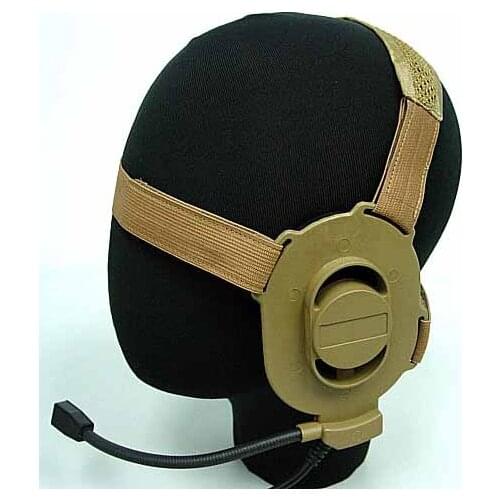 ELITE II Headset headphone Tan OD for Kenwood PTT 2 Pin Radio Walkie